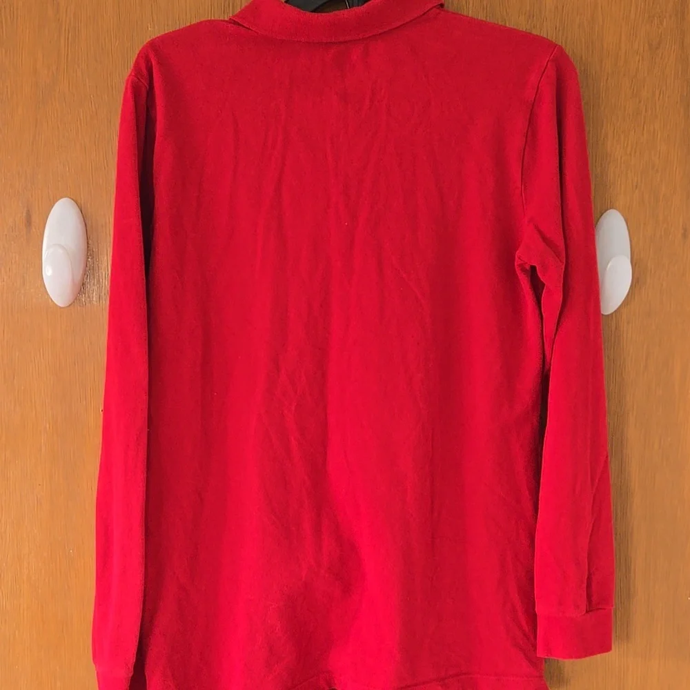 Old Navy red boy's long sleeve polo shirt & Jeans 